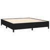 vidaXL Bedframe zonder matras stof zwart 160x200 cm
