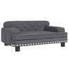 vidaXL Hondenmand 70x45x30 cm fluweel donkergrijs