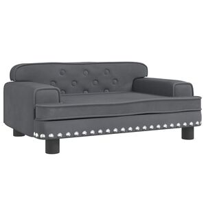 vidaXL Hondenmand 70x45x30 cm fluweel donkergrijs