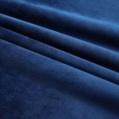 vidaXL Gordijn verduisterend met haken 290x245 cm fluweel blauw
