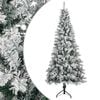 vidaXL Kunstkerstboom 180 cm PVC en staal Groen en Wit