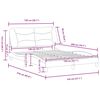 vidaXL Bedframe zonder matras "Hvar" stof lichtgrijs 140x200 cm