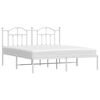 vidaXL Bedframe met hoofdbord metaal wit 180x200 cm