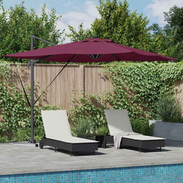 vidaXL Parasol Bordeaux Rood 286 x 284 x 270 cm Aluminium en Polyester