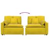 vidaXL Modulaire bank Armleuning eindmodule met kussens 100 cm geel