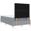 vidaXL Boxspringbed met matras Lichtgrijs 120 x 190 cm Stof