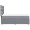 vidaXL Boxspring met matras stof lichtgrijs 90x200 cm
