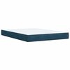 vidaXL Boxspring met matras fluweel blauw 140x190 cm