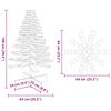 vidaXL Kerstdecoratie kerstboom 100 cm massief grenenhout wasbruin