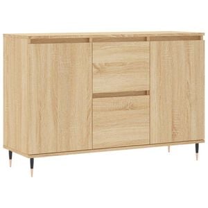 vidaXL Dressoir 101,5x35x70 cm bewerkt hout sonoma eikenkleurig