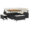 vidaXL Tuin Sofa Set 8 st 7-Aantal zitplaatsen Zwart en Cr&egrave;me