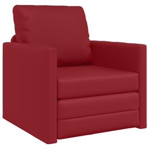 vidaXL Slaapbank 60cm Wijnrood Kunstleer