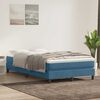 vidaXL Boxspring zonder matras fluweel donkerblauw 120x220 cm