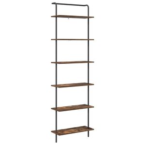 vidaXL Boekenkast 6-laags 60 x 24 x 203 cm Bewerkt hout Gerookt eiken