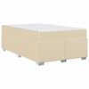 vidaXL Bedframe met matras Cr&egrave;me 120 x 200 cm Stof