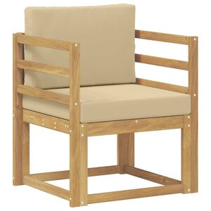 vidaXL Tuinbank Polyester Wit en Beige