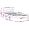 vidaXL Bedframe met hoofdeinde Wit 90 x 200 cm Massief grenenhout