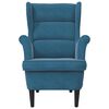 vidaXL Fauteuil fluweel blauw