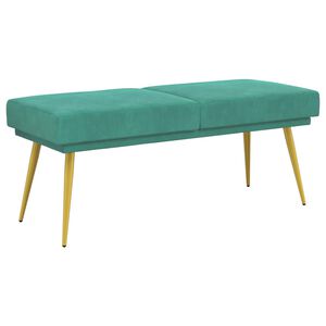 vidaXL Dubbel Laagige Bank Turquoise 120 x 45 x 46 cm fluweel