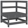 vidaXL Tuinhoekbank massief grenenhout grijs