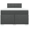 vidaXL Boxspring met matras stof donkergrijs 120x200 cm
