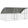 vidaXL Hondenhok 2 pcs Zilver 4 x 2 x 2 m Gegalvaniseerd staal
