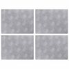 vidaXL Trapmatten 4 st 40 x 30 cm Zilver Aluminium Rechthoekig