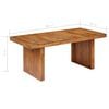 vidaXL Eettafel 180x90x75 cm massief acaciahout