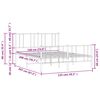 vidaXL Bedframe met hoofd- en voeteneinde metaal zwart 120x200 cm