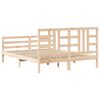 vidaXL Bedframe met hoofdbord massief hout 160x200 cm