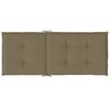 vidaXL Stoelkussens 6 st hoge rug 120x50x4 cm stof gem&ecirc;leerd taupe