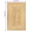 vidaXL Vloerkleed handgemaakt 120x180 cm jute naturel