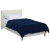 vidaXL Zomer Dekbed Gekwilt Donkerblauw 140 x 220 cm Microfiber