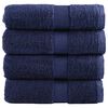 vidaXL Premium washandjes SOLUND 4 stuks marineblauw 30x30 cm 600 g/m&sup2;