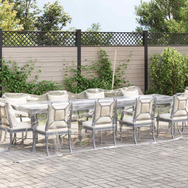 vidaXL Doorzichtig zeildoek met zeilringen 3x6 m PVC