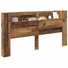 vidaXL Hoofdbord met plank Oud Hout 200 x 15 x 103,5 cm Bewerkt hout