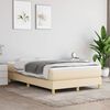 vidaXL Boxspring met matras stof cr&egrave;mekleurig 120x190 cm
