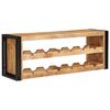 vidaXL Wijnrek Bruin 100 x 45 x 33 cm Massief Ruw Mango Hout