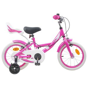 vidaXL Kinderfiets 14 Inch voor 3-5 jaar oud Roze