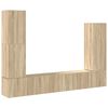 vidaXL 4-delige Tv-meubelset bewerkt hout sonoma eikenkleurig