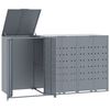 vidaXL Containerberging voor 3 containers 207x79x117 cm staal grijs