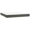 vidaXL Pocketveringmatras medium king 193x203x20 cm fluweel donkergrijs
