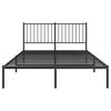 vidaXL Bedframe met hoofdbord metaal zwart 135x190 cm