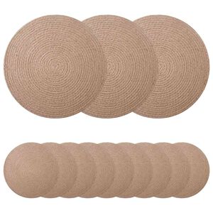 vidaXL Jute placematten 12 st Naturel 100% Tossa Jute