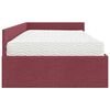 vidaXL Hoekbedframe met Matras Anders met hoofdeinde 2 pcs Rood Stof