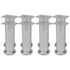 vidaXL Bankpoten rond 8 st 180 mm chroomkleurig