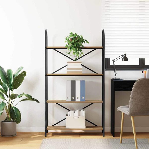 vidaXL Boekenkast Artisan Eiken 80 x 30 x 146 cm Bewerkt hout