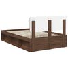 vidaXL Bedframe Bruin Eiken 120 x 190 cm Massief grenenhout