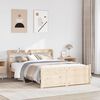 vidaXL Bedframe met hoofdbord massief grenenhout 120x190 cm