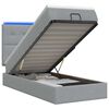 vidaXL Ottoman Bed met Matrassen en LED Lichtgrijs 80 x 200 cm Stof